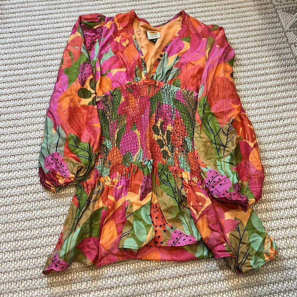 FARM Rio Sweet Forest Long Sleeve Mini Dress - Picture 2 of 3